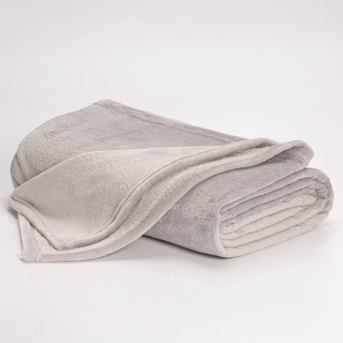 Cobija  Flannel Fleece Gris Claro