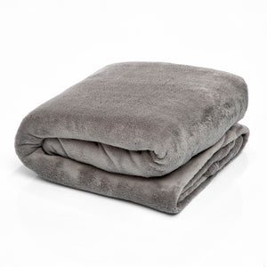 Cobija Flannel  Fleece Gris Oscuro