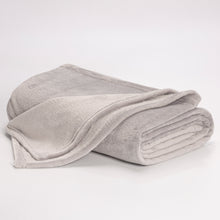 Cargar imagen en el visor de la galería, Set x2 Cobija  Flannel Fleece Gris/Beige