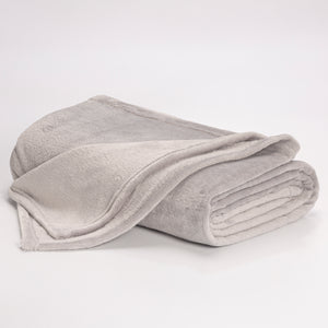 Set x2 Cobija  Flannel Fleece Gris/Beige